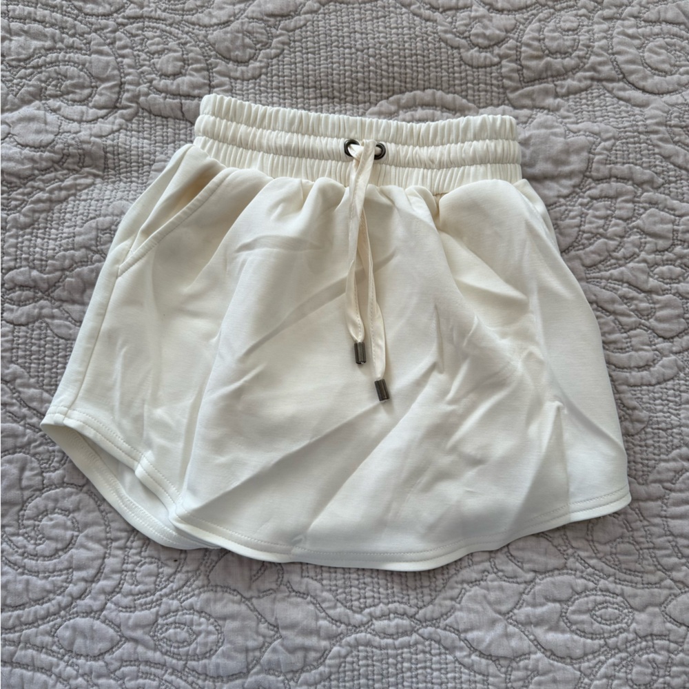Altar'd State Cream Athletic Shorts